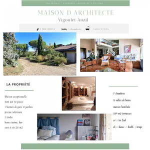 Maison d'architecte à Vigoulet-Auzil (31320)