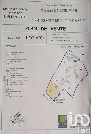 Building plot at Mesnil-Roc'h (35720)