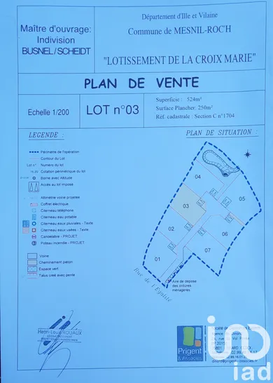 Building plot at Mesnil-Roc'h (35720)
