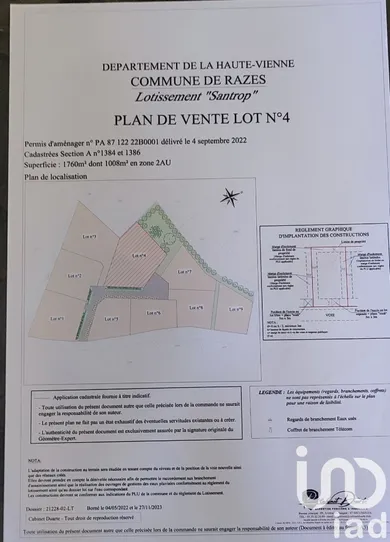 Building plot at Razès (87640) — 6/6