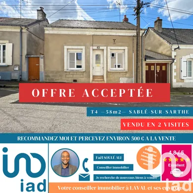 Maison de ville à Sablé-sur-Sarthe (72300)