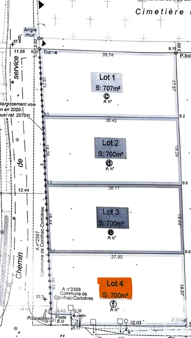 Building plot in Conilhac-Corbières (11200)