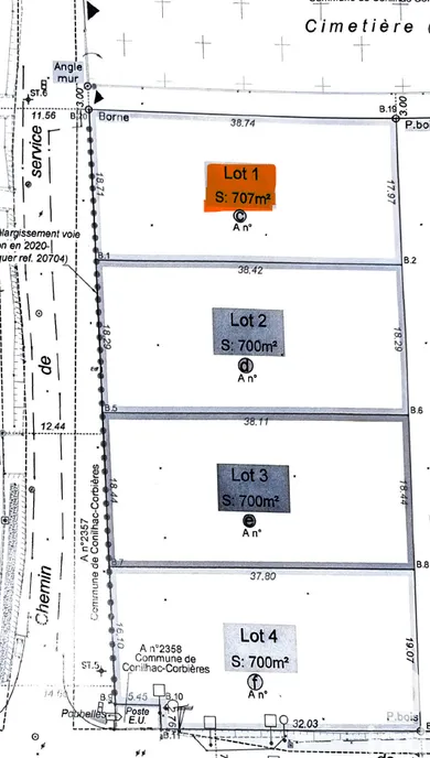 Building plot in Conilhac-Corbières (11200)