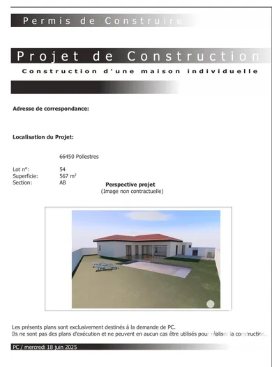 Building plot at POLLESTRES (66450)