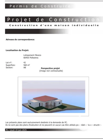 Building plot at Pollestres (66450)