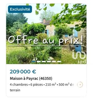 Maison à Payrac (46350)