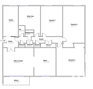 Appartement à Châlons-en-Champagne (51000)
