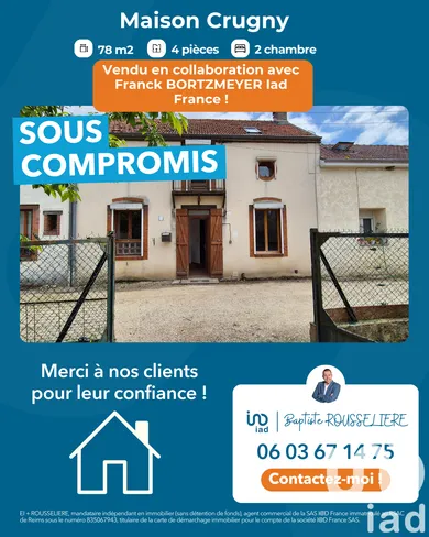 Maison de village à Crugny (51170)