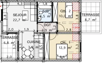 Apartment in Nanteuil-lès-Meaux (77100)