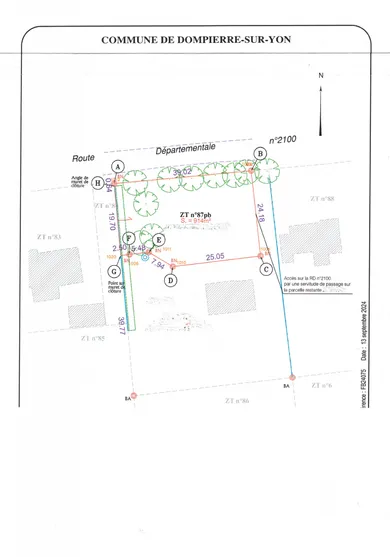 Building plot at Dompierre-sur-Yon (85170)