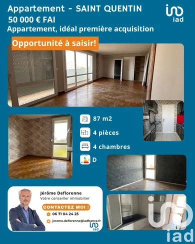 Apartment at Saint-Quentin (02100)