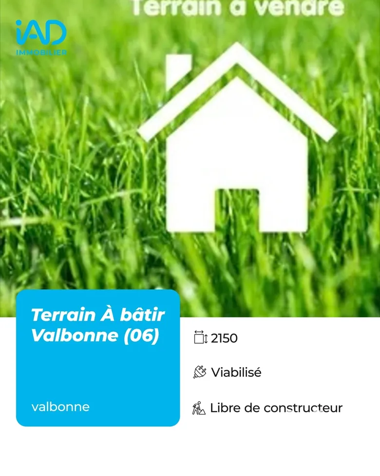 Terrain à Valbonne (06560) · 945 000 €