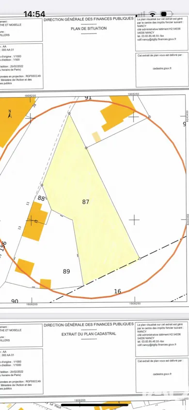 Building plot in Malavillers (54560)