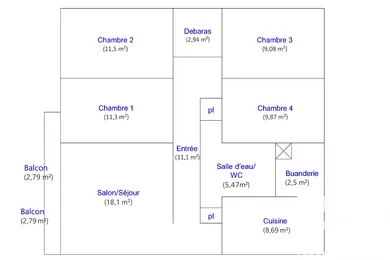 Apartment in Nantes (44300)