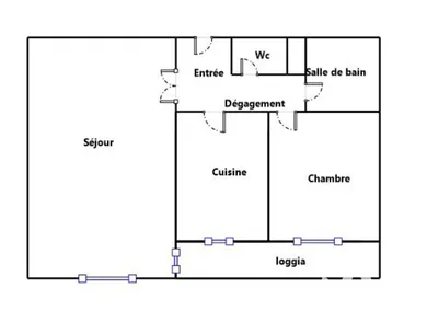 Apartment in Villeurbanne (69100)