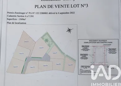 Terrain à bâtir à Razès (87640)