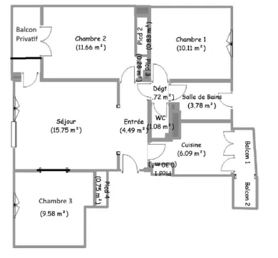 Apartment in Melun (77000)