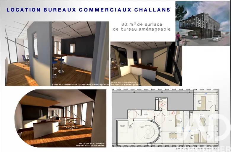 Appartement 2 pièces 80 m² · à Challans · 80 m² · 1 450 €/mois