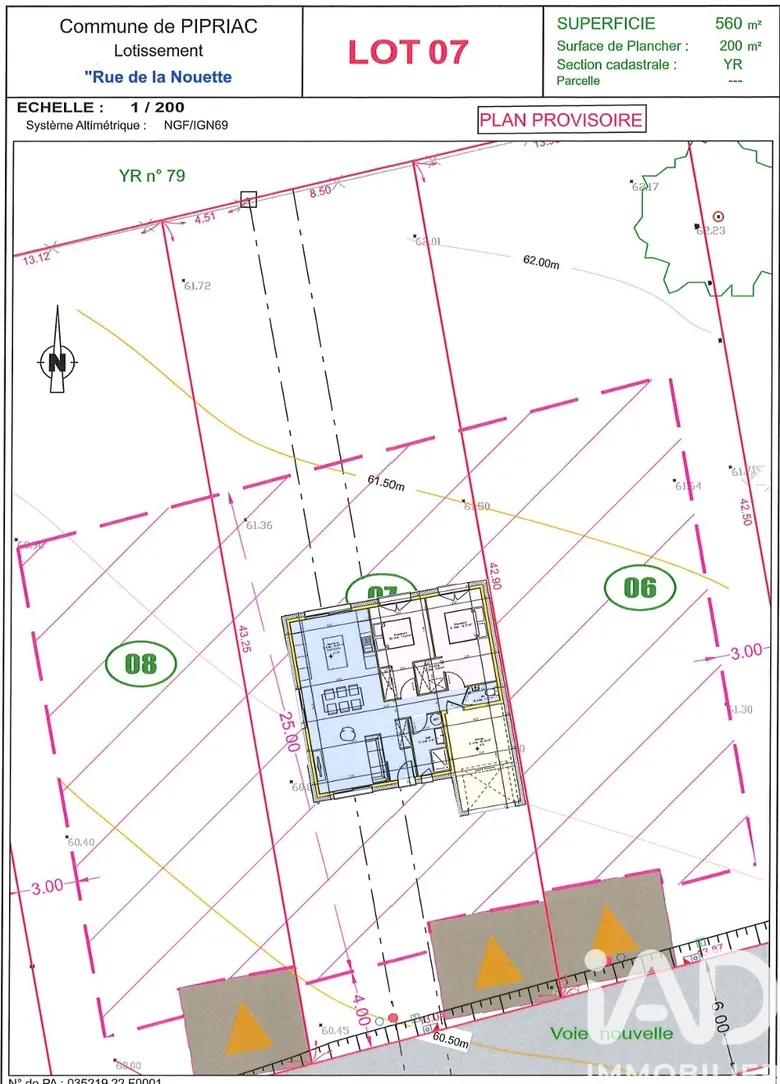 Terrain 75 m² · à Pipriac · 75 m² · 60 600 €