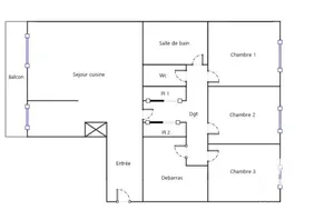 Apartment in Pantin (93500)