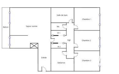 Apartment in Pantin (93500)