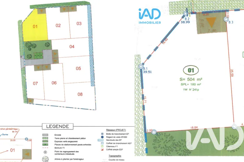 Terrain à bâtir à Sainte-Marie (35600) · 37 760 €