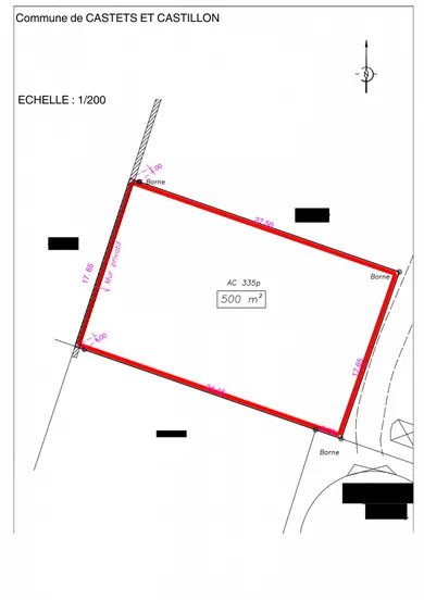 Building plot in CASTETS ET CASTILLON (33210)