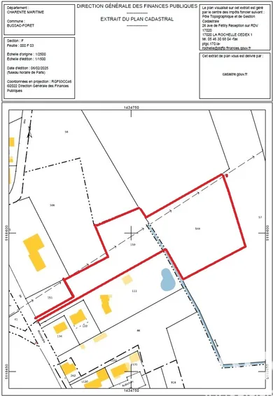 Building plot in  bussac foret (17210)