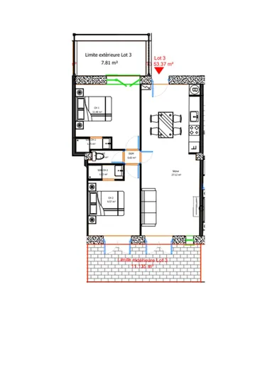 Appartement à FRANCHEVILLE (69340)
