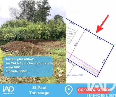 Terrain à bâtir à Saint-Paul (97435)