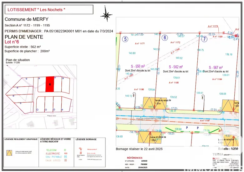 Terrain 562 m² · à Merfy · 129 500 €
