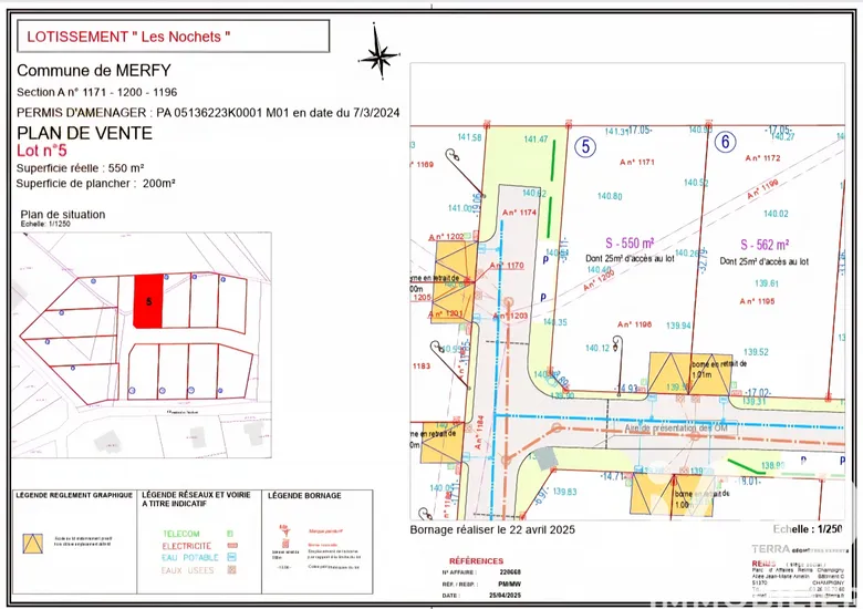 Terrain 549 m² · à Merfy · 126 500 €