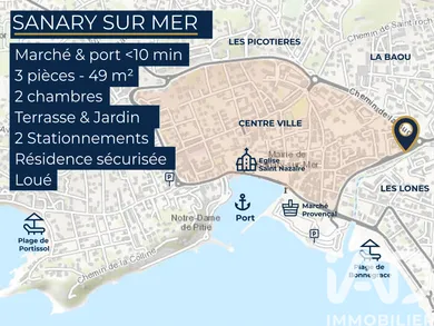 Appartement à Sanary-sur-Mer (83110)