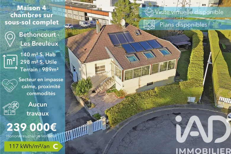 Maison 6 pièces 140 m² · à Bethoncourt · 140 m² · 239 000 €