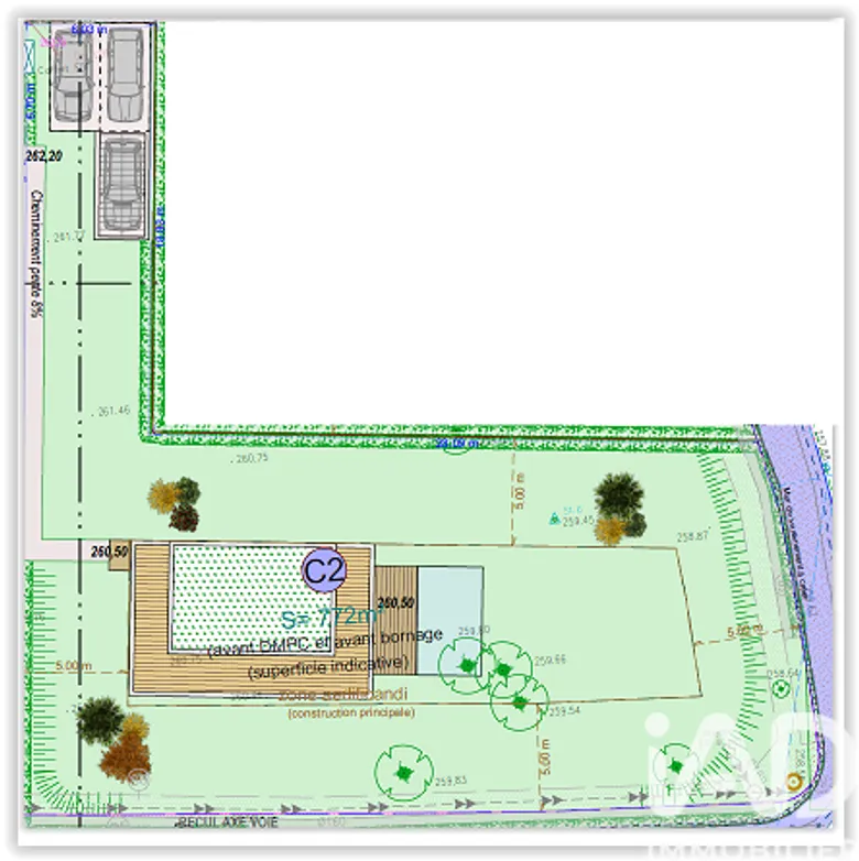 Terrain 100 m² · à La Gaude · 100 m² · 375 000 €