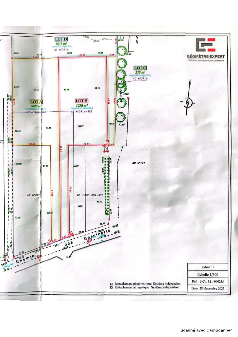 Terrain 1497 m² · à Étigny · 1 497 m² · 42 000 €