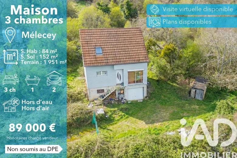 Maison 4 pièces 84 m² · à Mélecey · 84 m² · 89 000 €
