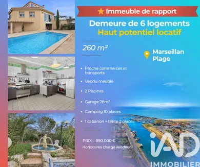 Demeure à Marseillan (34340)