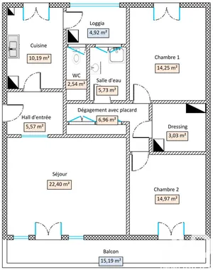 Appartement à Aix-en-Provence (13100)