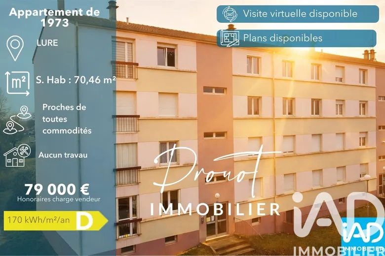 Appartement 4 pièces 70 m² · à Lure · 70,5 m² · 79 000 €
