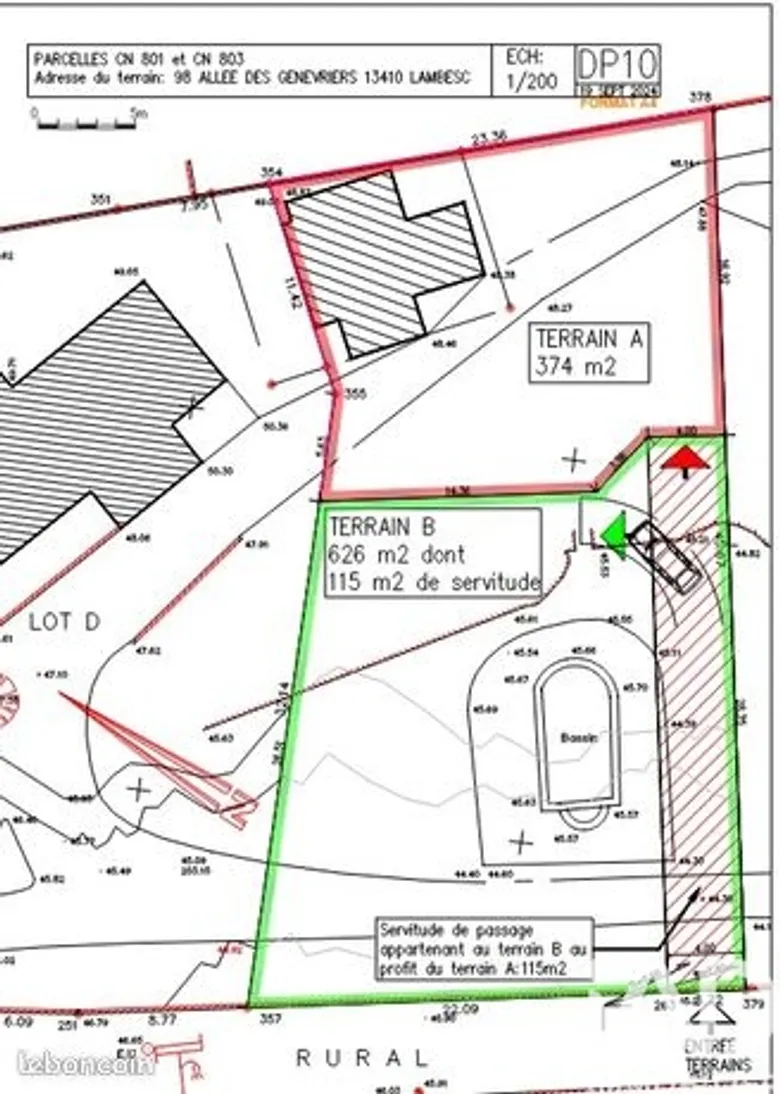 Terrain 626 m² · à Lambesc · 220 000 €