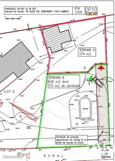 Terrain à bâtir à Lambesc (13410)