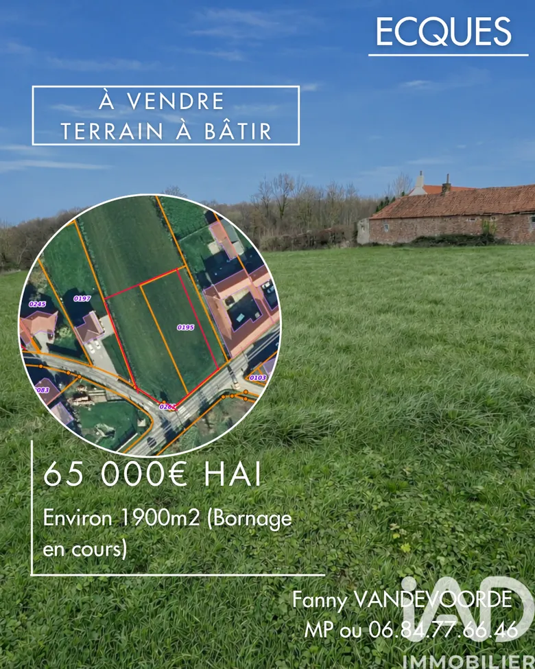 Terrain à bâtir à Ecques (62129) · 65 000 €