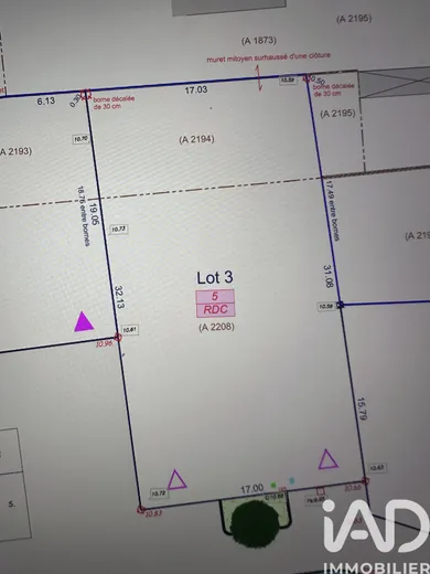 Terrain à Vérines (17540)