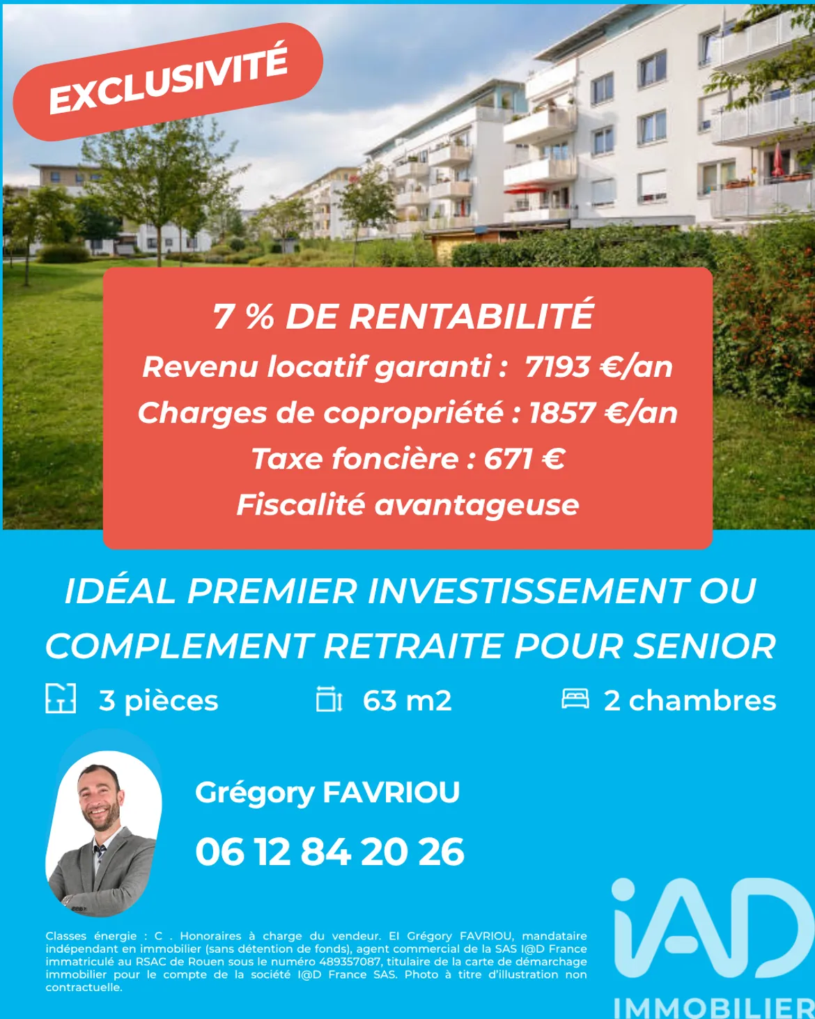 Vente appartement à Nantes (44200) : appartement 3 pièces 63 m² — 5
