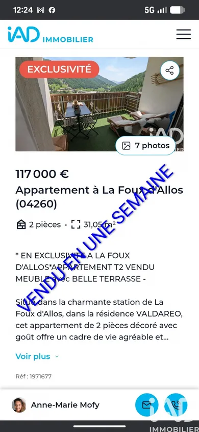 Apartment in La Foux d'Allos (04260)