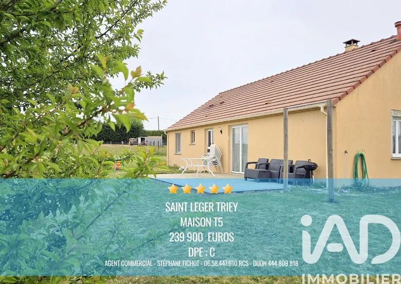 Maison 6 pièces 95 m² · à Saint-Léger-Triey · 95 m² · 239 900 €