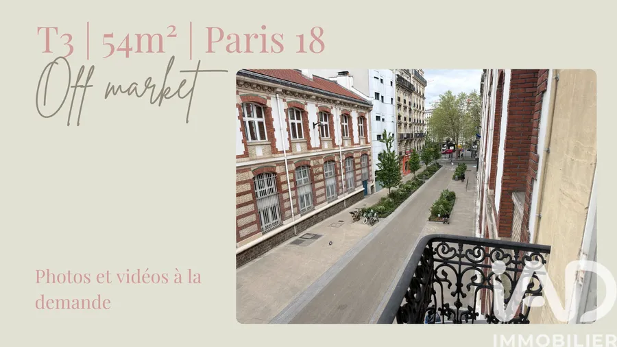 Appartement 3 pièces avec balcon, rue Championnet, Paris 18e