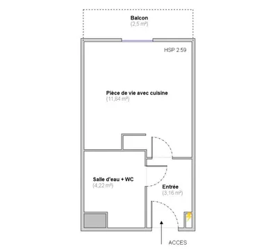 Studio in Limonest (69760)