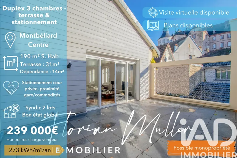 Appartement 6 pièces 190 m² · à Montbéliard · 190 m² · 239 000 €